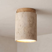 Lumen Travertine Flush Mount