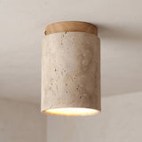 Lumen Travertine Flush Mount