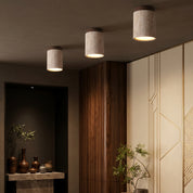 Lumen Travertine Flush Mount