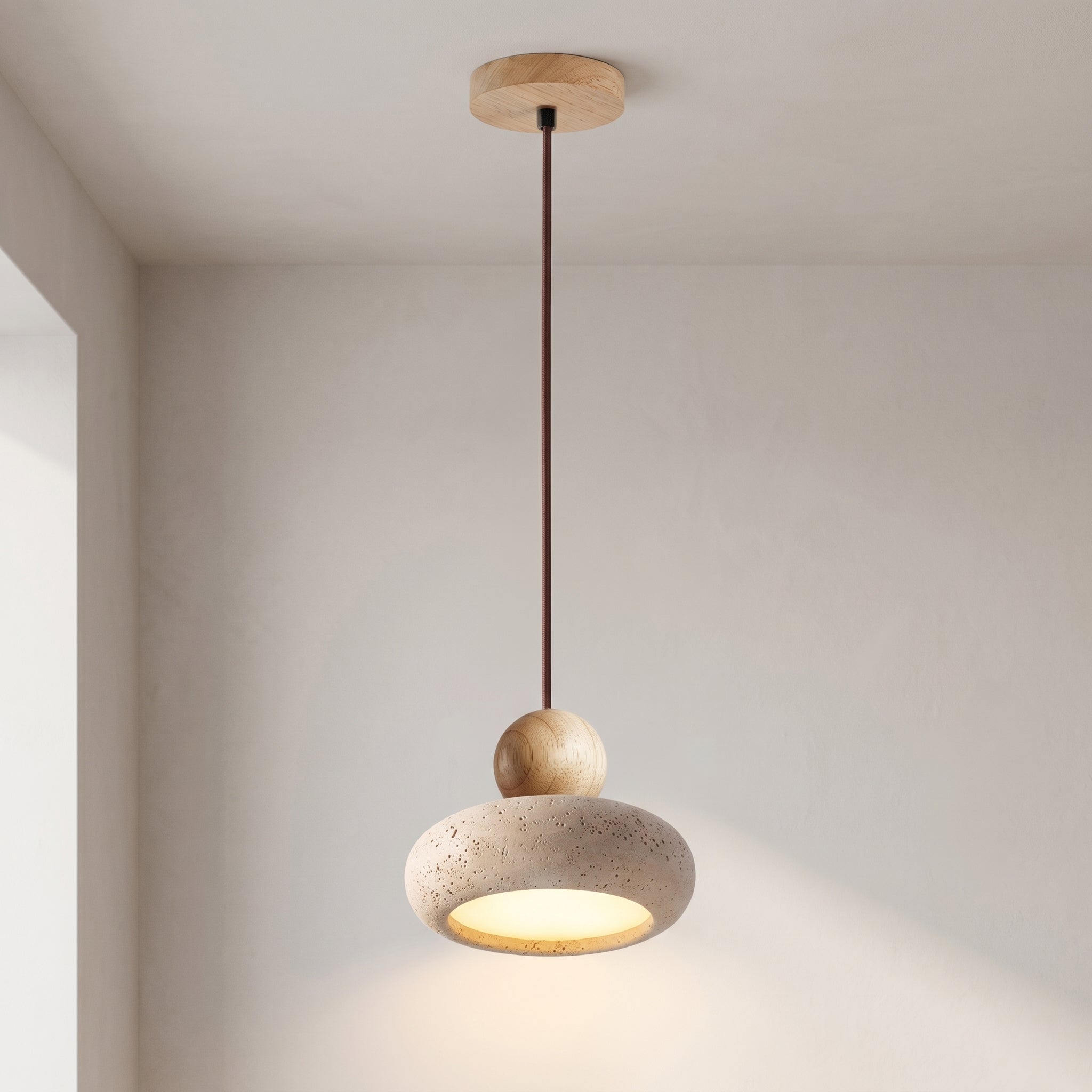 Lumen Natural Stone Wabi Pendant