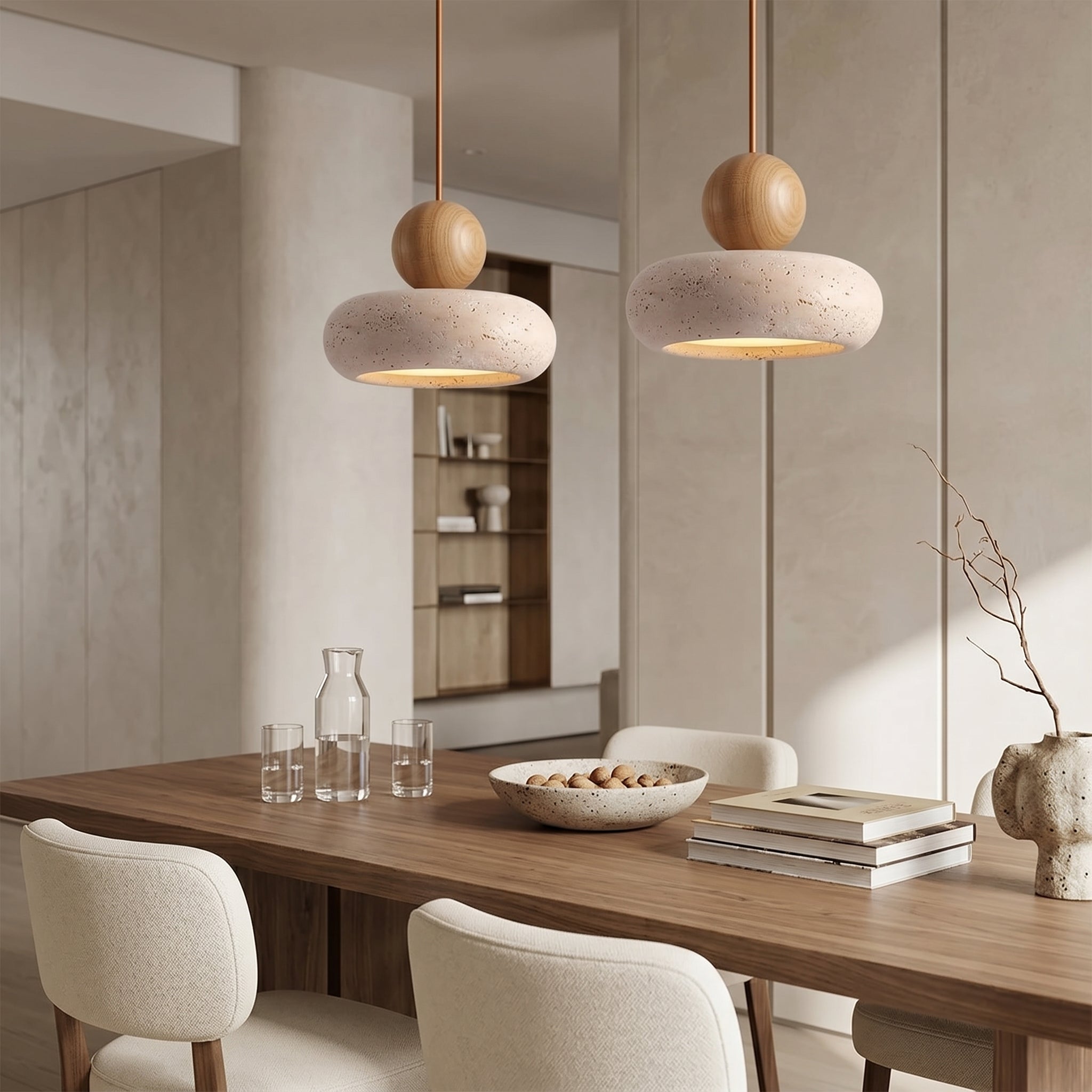 Lumen Natural Stone Wabi Pendant