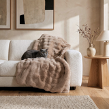 Drapée Faux Rabbit Fur Throw Blanket