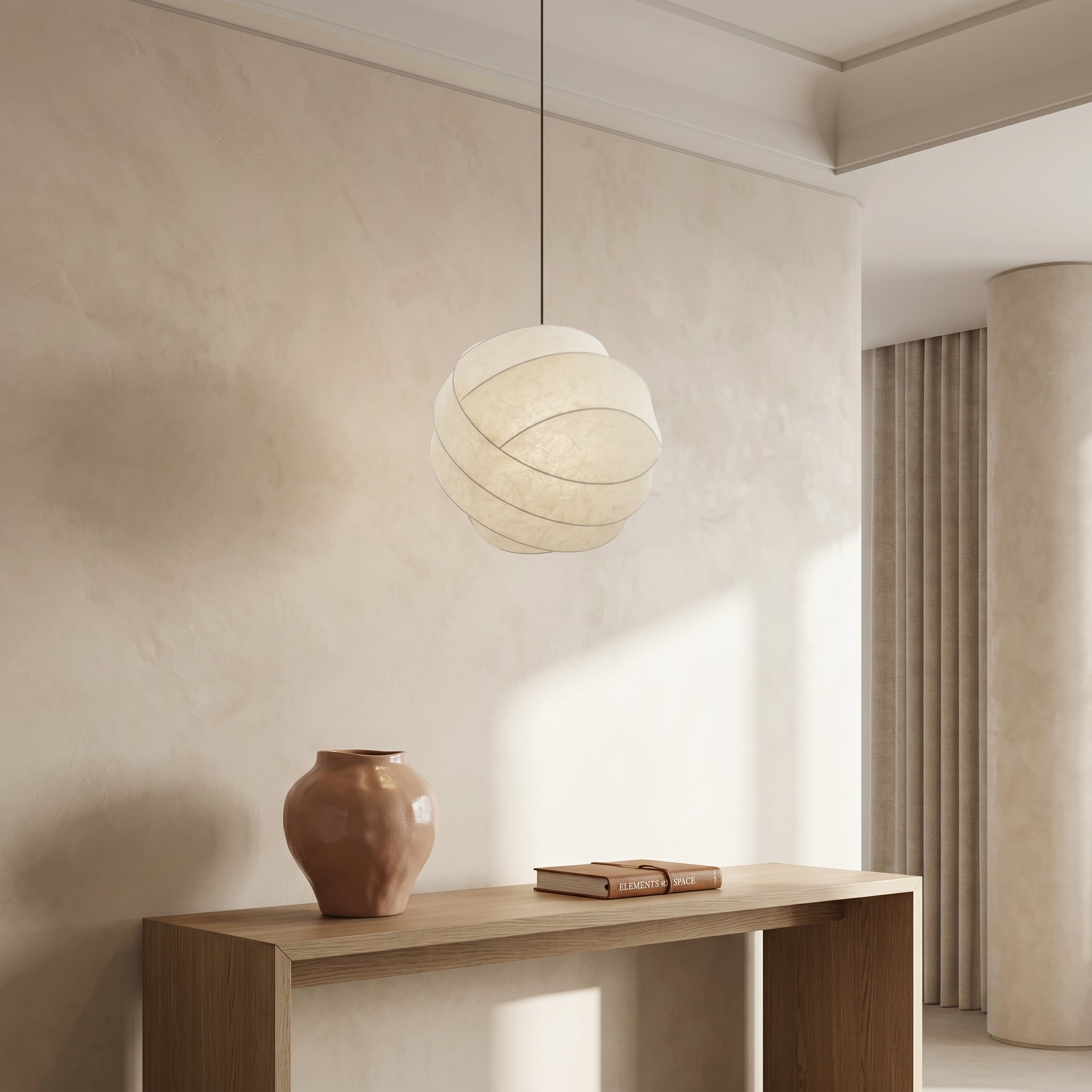 Lumen Wabi Silk Ball Pendant