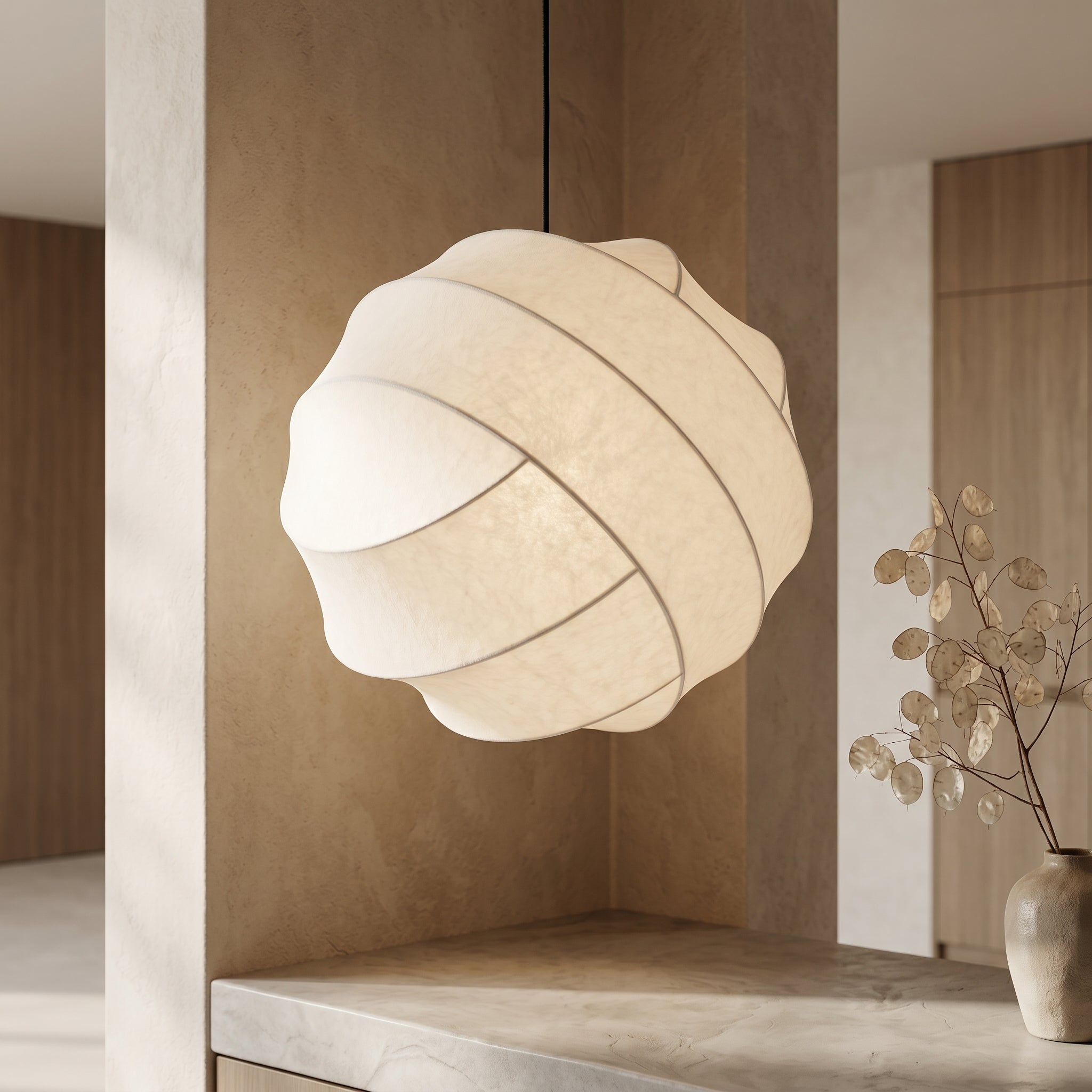 Lumen Wabi Silk Ball Pendant