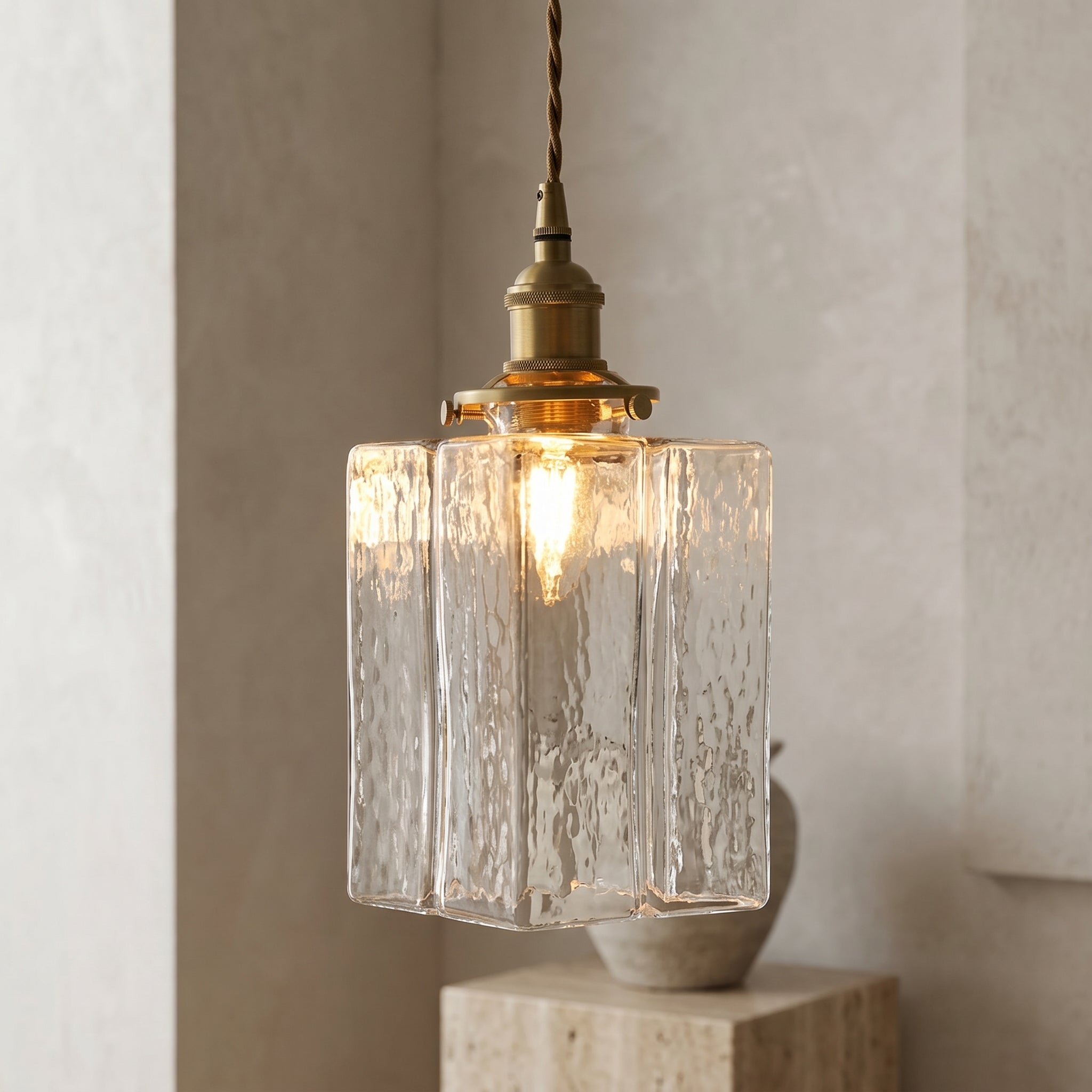Lumen Jewel Glass Brass Pendant