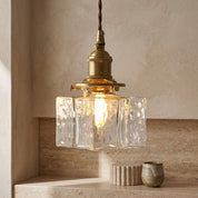 Lumen Jewel Glass Brass Pendant