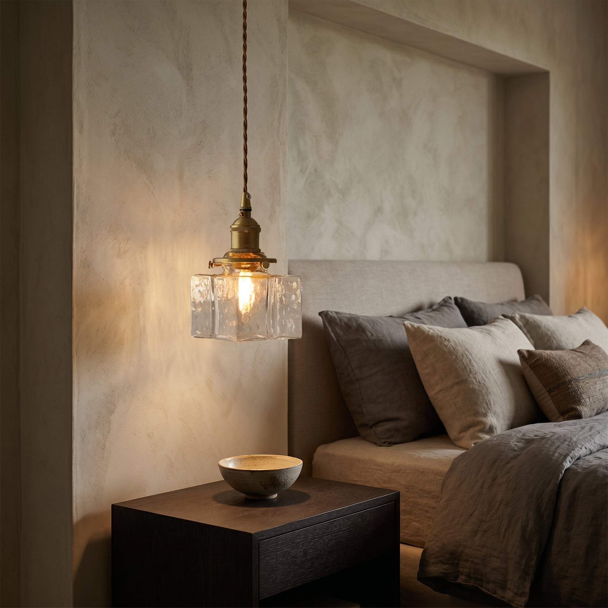 Lumen Jewel Glass Brass Pendant