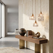 Lumen Jewel Glass Brass Pendant