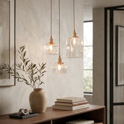 Lumen Jewel Glass Brass Pendant