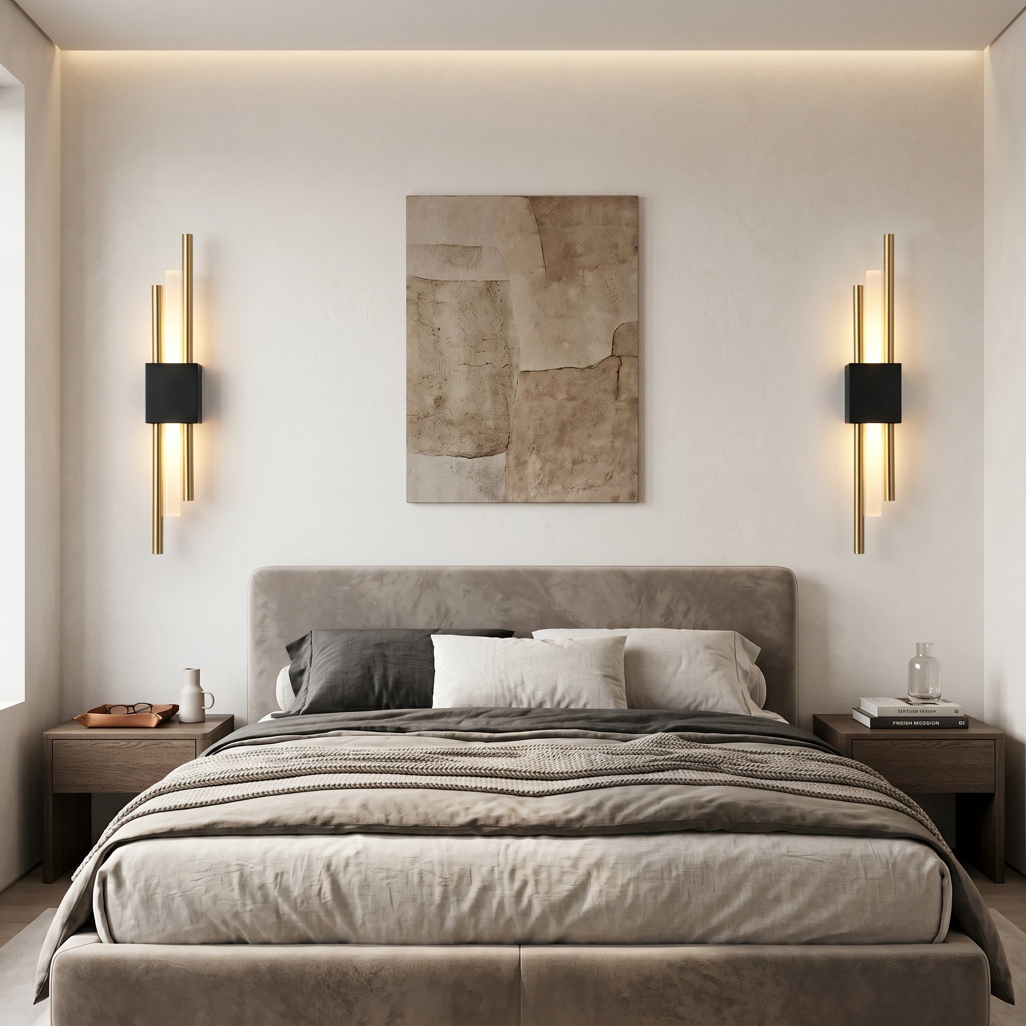 Lumen Black Gold Wall Sconce