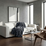 Drapée Faux Rabbit Fur Throw Blanket