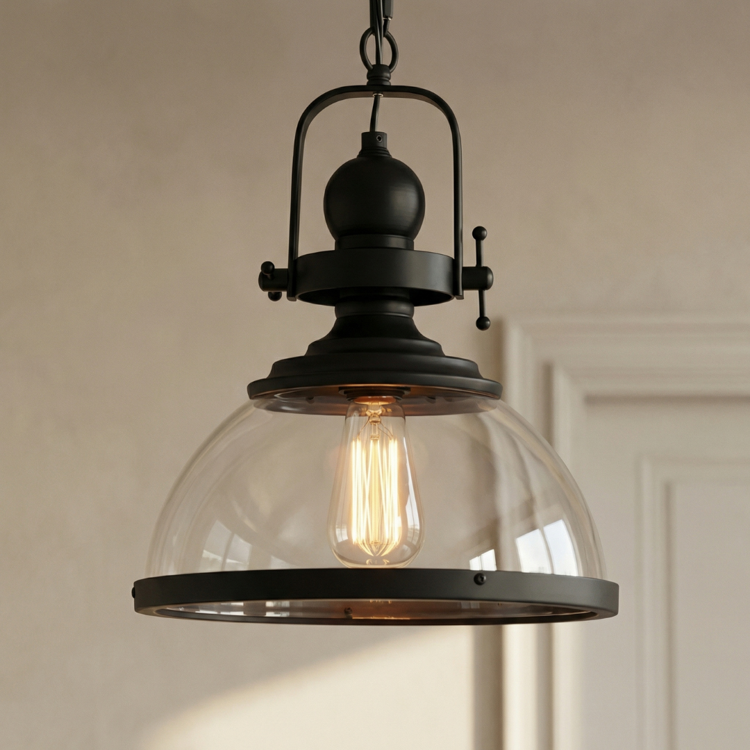 Lumen Mid Century Glass Pendant Light