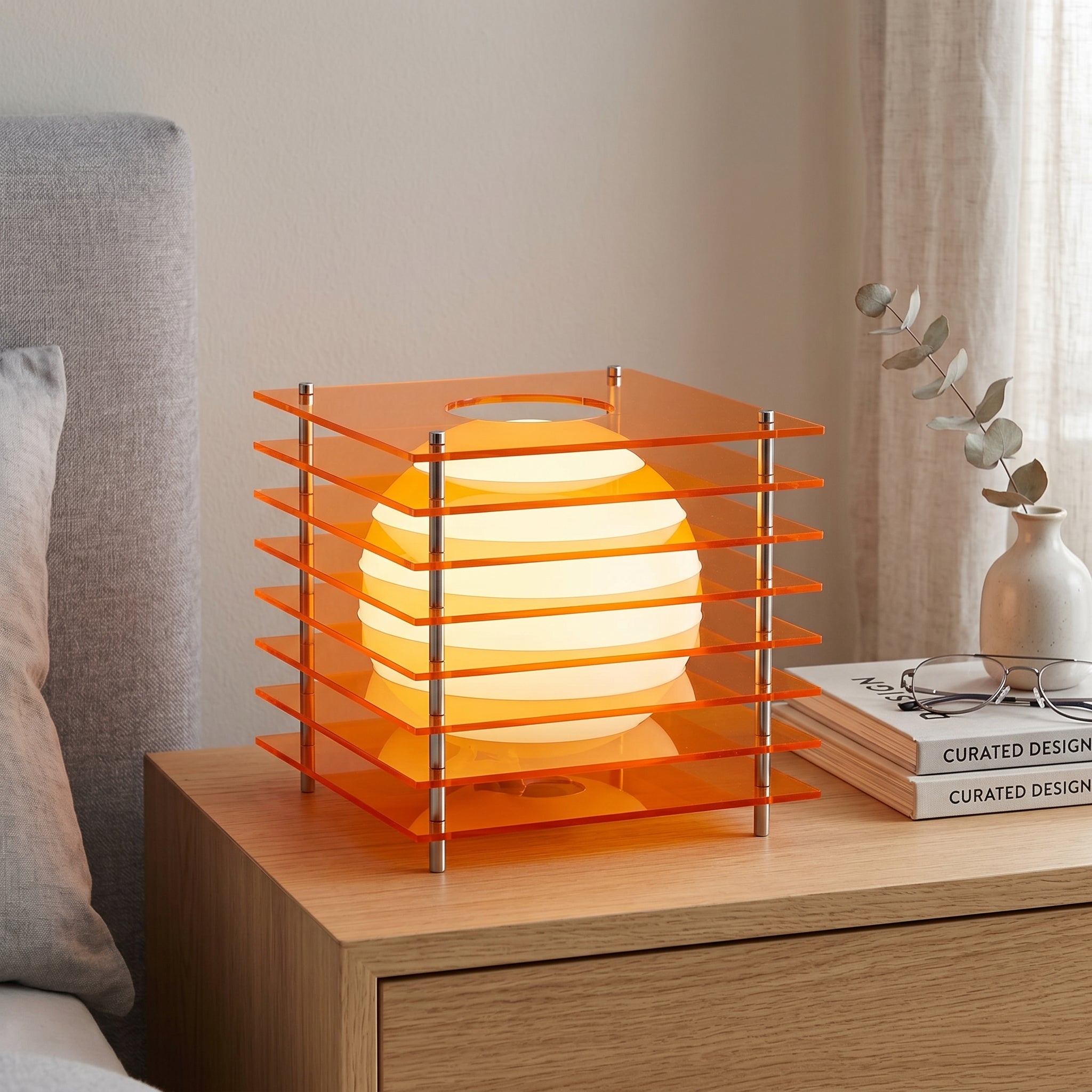 Lumen Cube Sphere Table Lamp