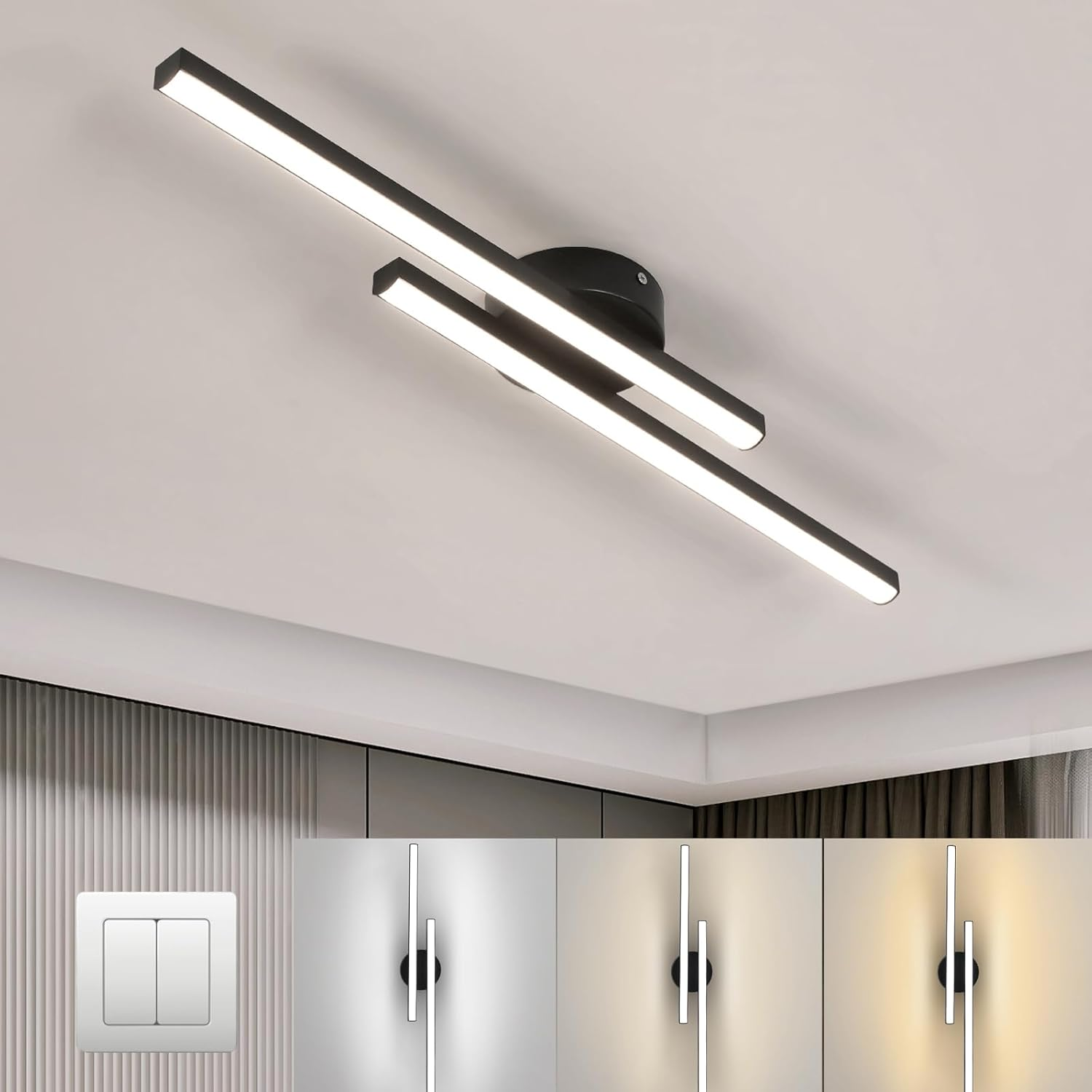 Lumen Aluminum Strip Ceiling Light