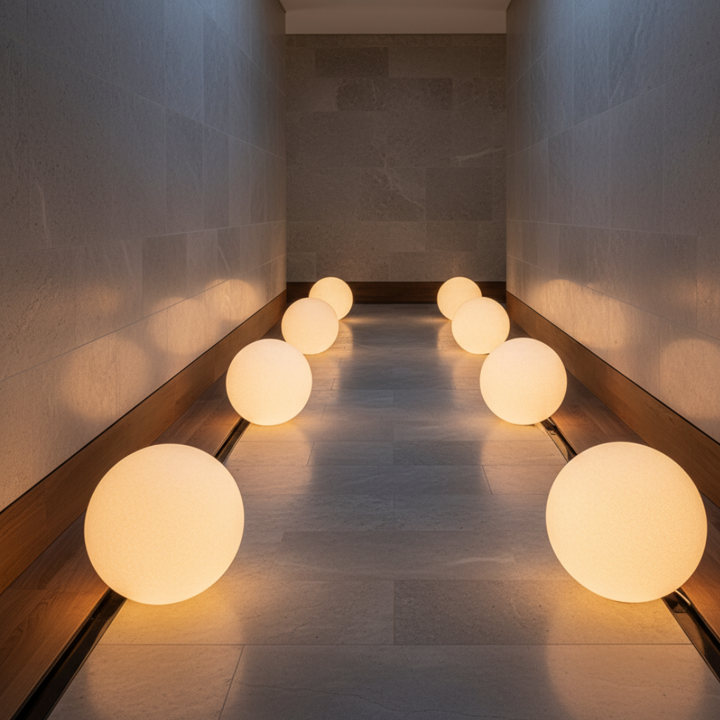 Lumen Resin Globe Floor Lamp