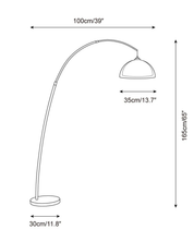 Lumen Walnut Arc Floor Lamp