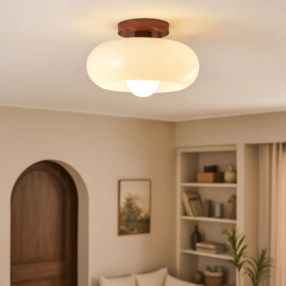Lumen French Cream Bauhaus Ceiling Light