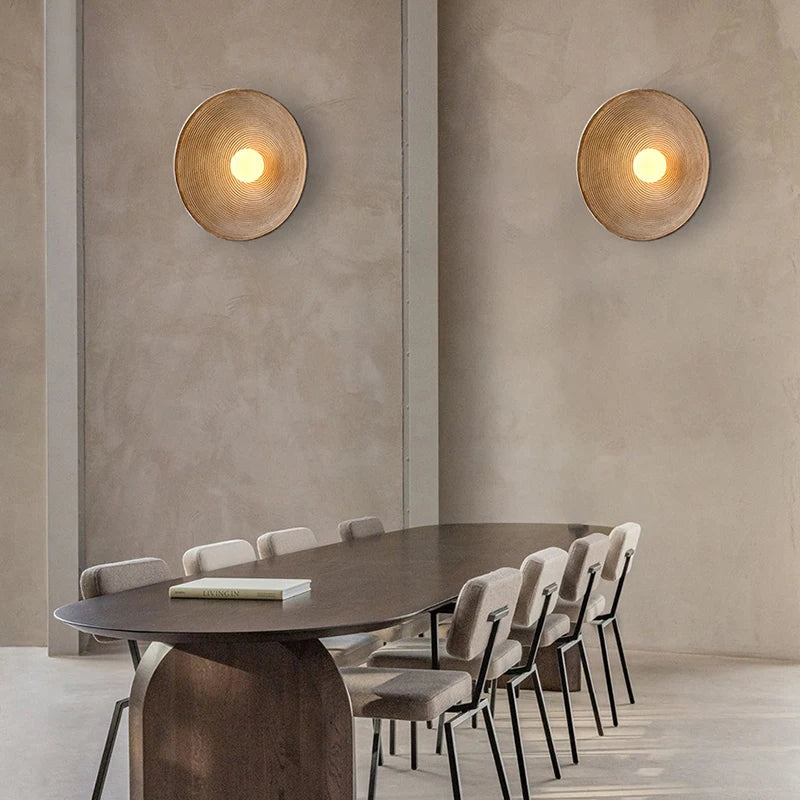 Lumen Ceramic Round LED Wall Lamp