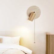 Lumen Travertine Rotatable Wall Light