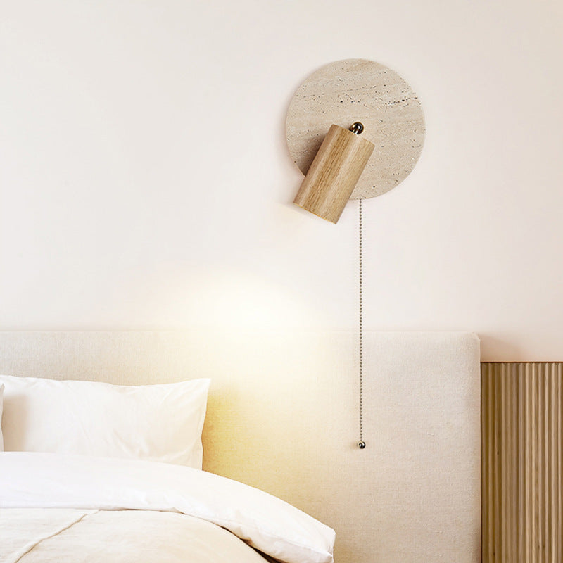 Lumen Travertine Rotatable Wall Light