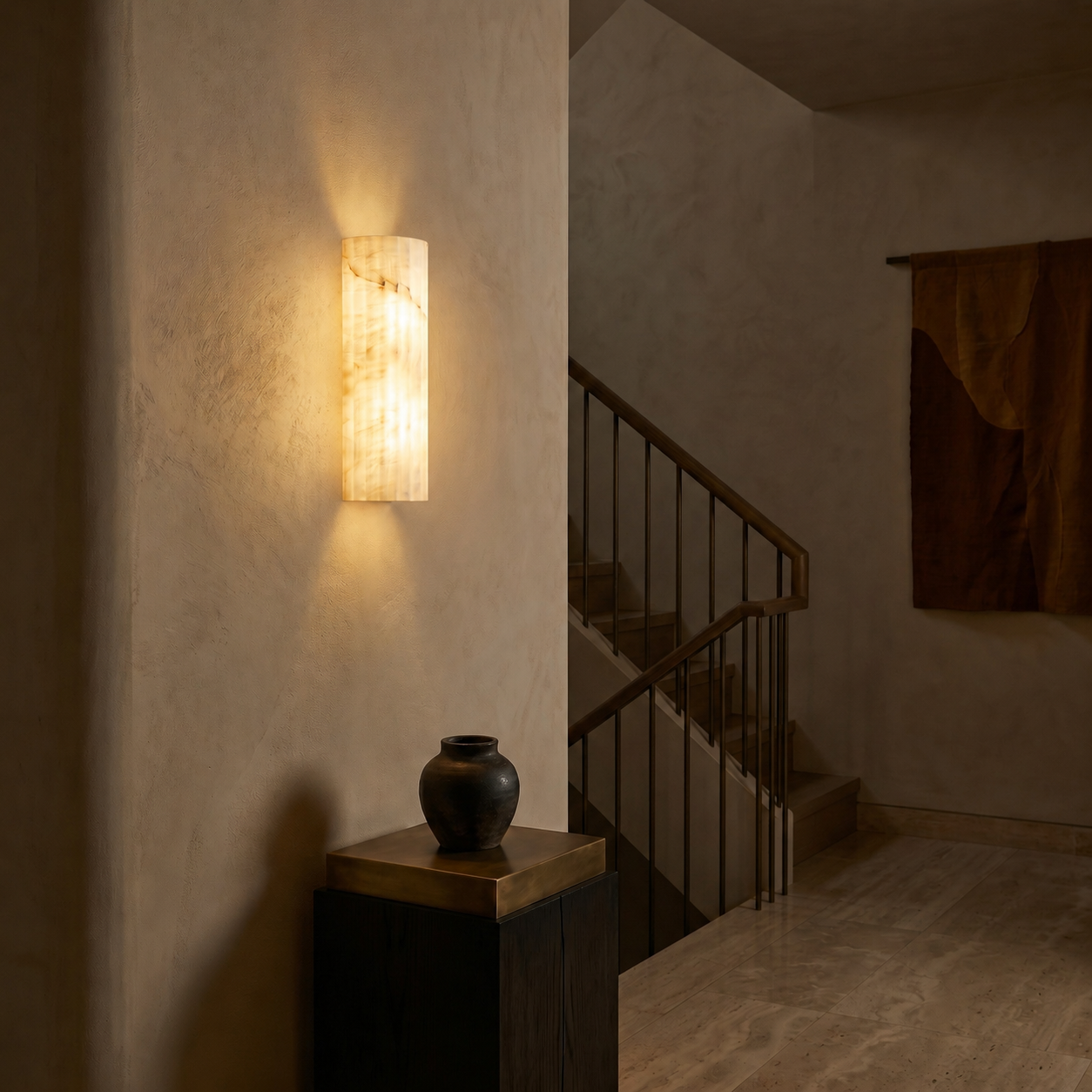 Lumen Alvia Alabaster Wall Light