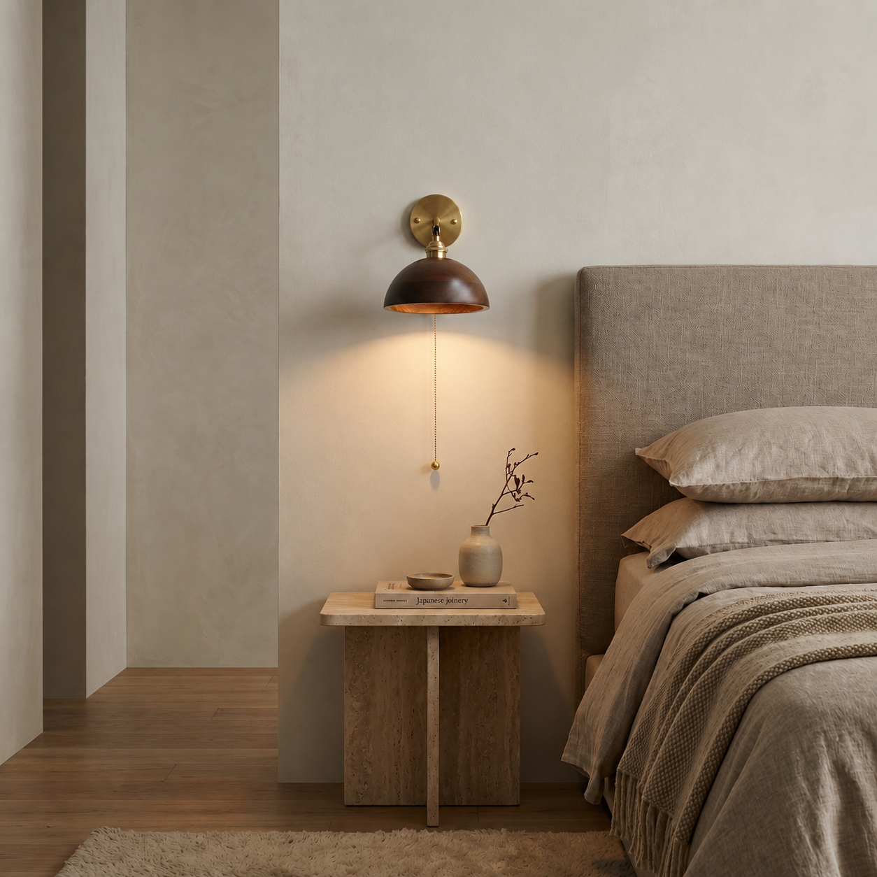 Lumen Vintage Wood Wall Sconce