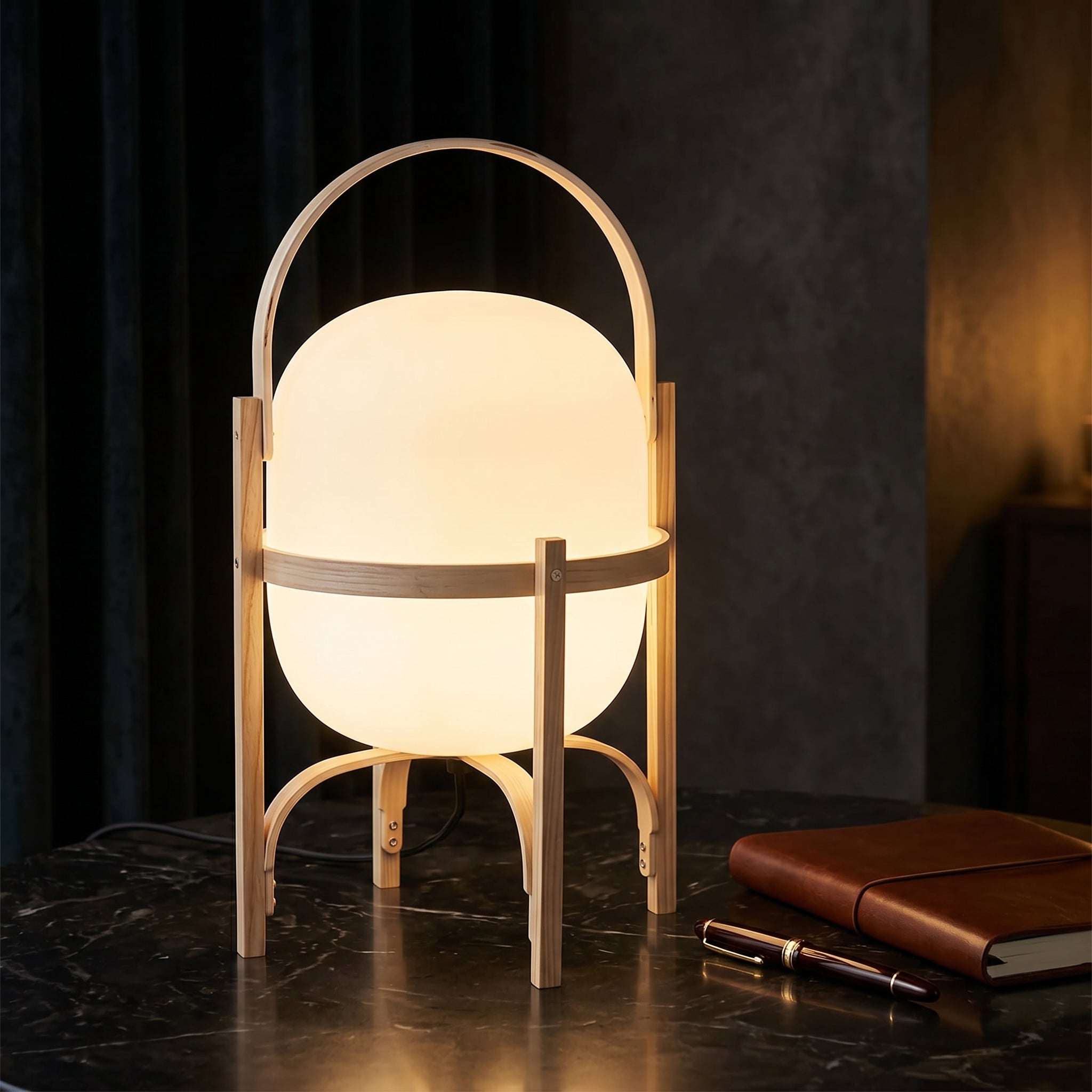 Lumen Lantern Glass Table Lamp