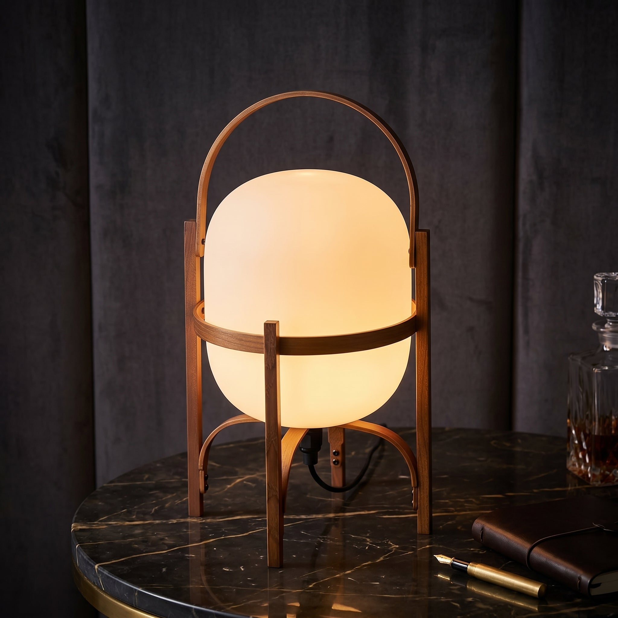 Lumen Lantern Glass Table Lamp