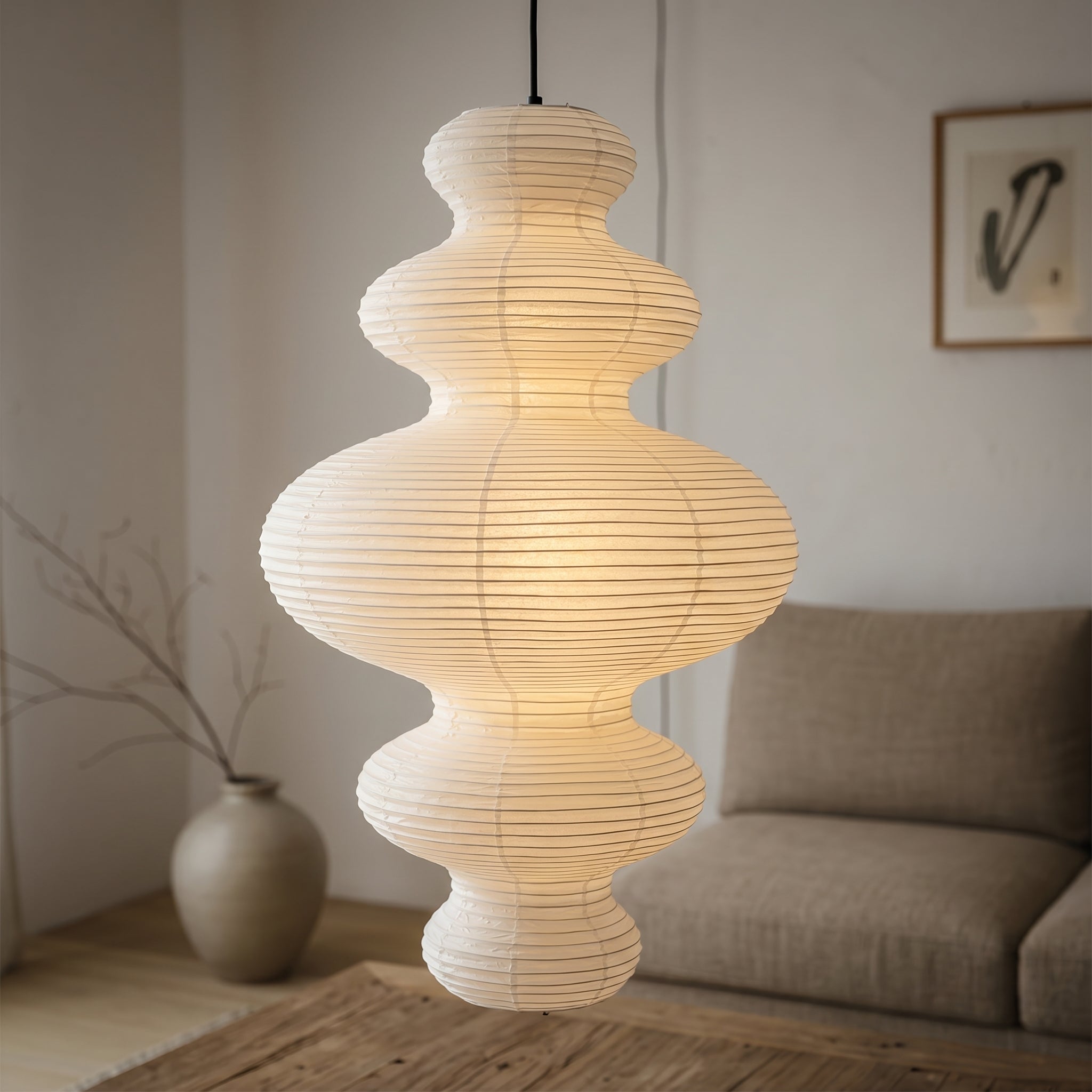 Lumen Akari Juni Rice Paper Pendant Light