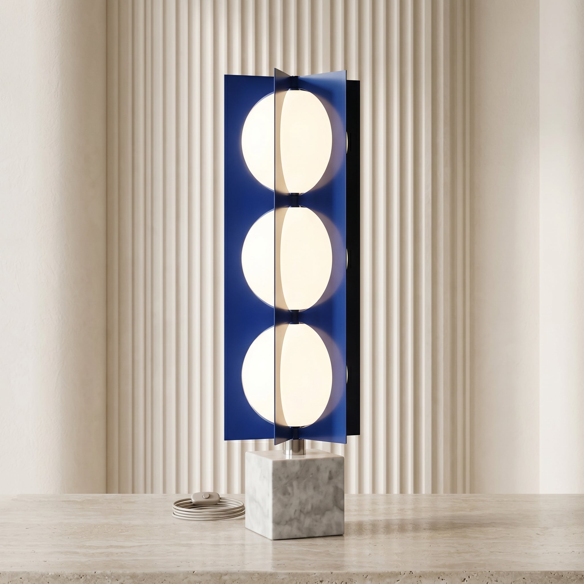 Lumen Triple Globe Tower Table Lamp