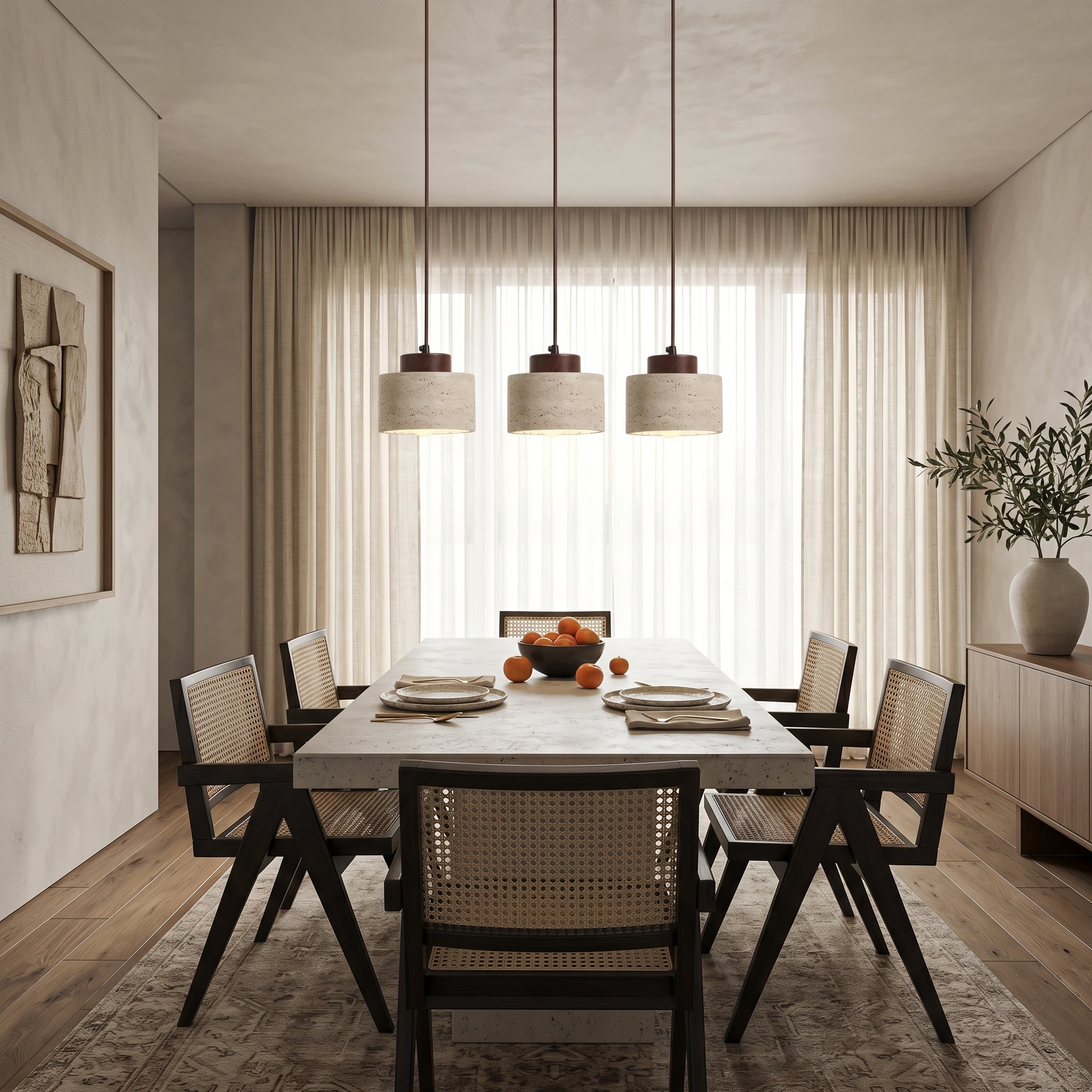 Lumen Travertine Sora Pendant Lamp