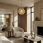 Lumen Glass Petal Louve Pendant Light