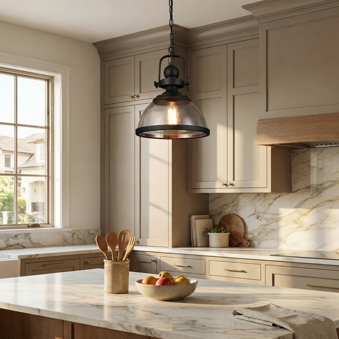 Lumen Mid Century Glass Pendant Light