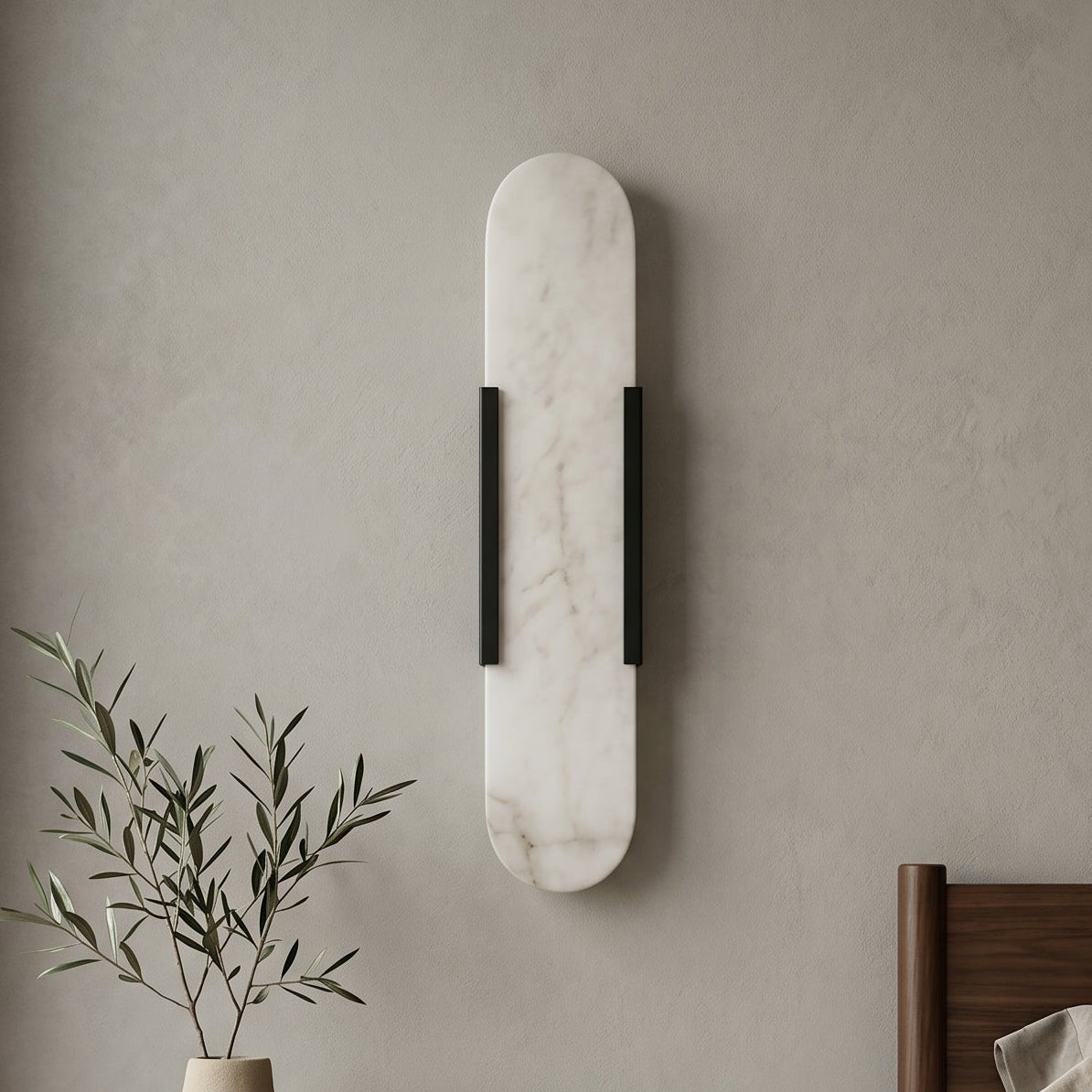Lumen Marble Bedside Wall Sconce