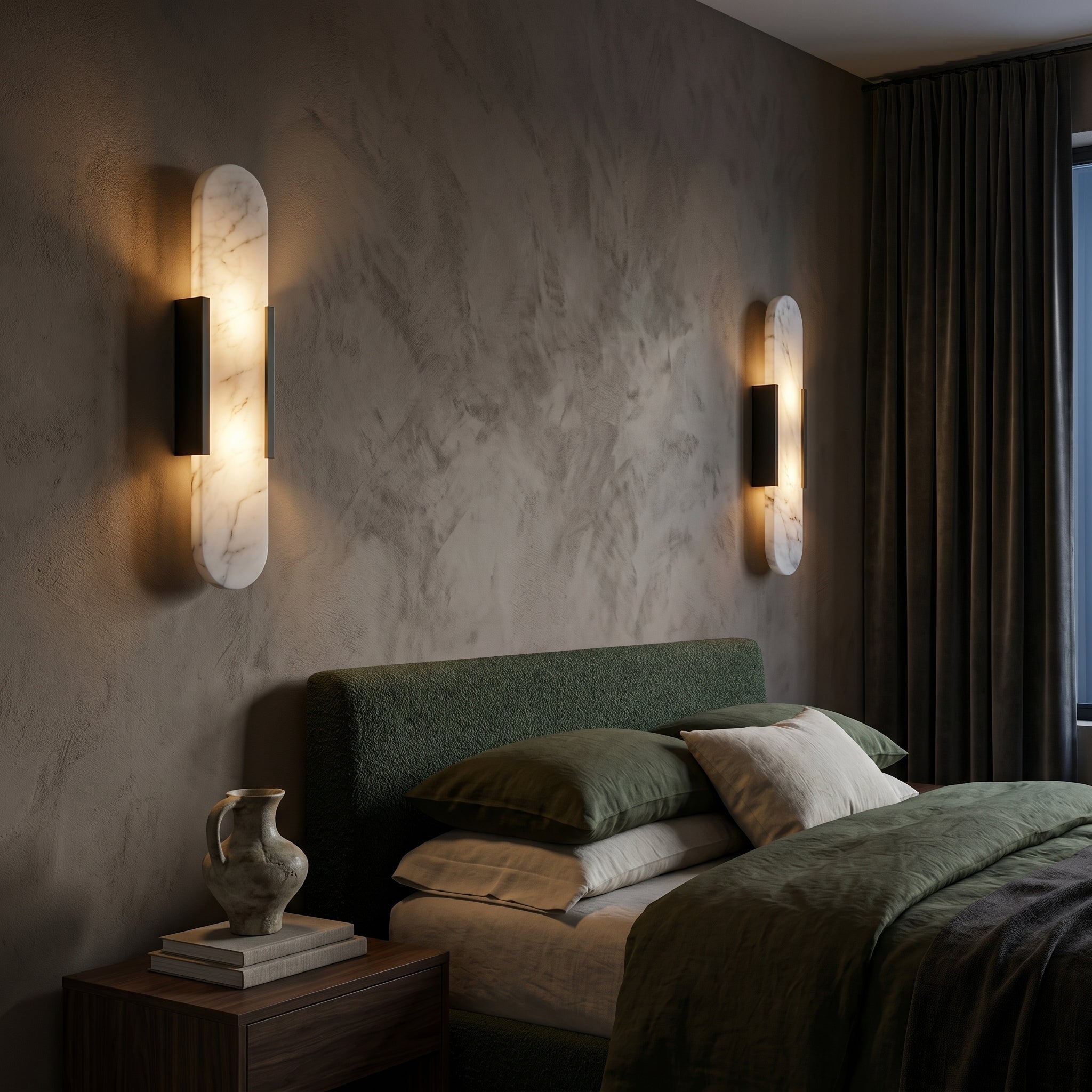 Lumen Marble Bedside Wall Sconce