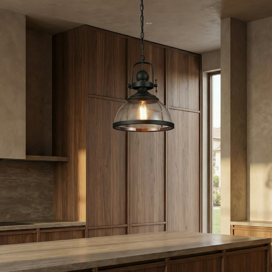 Lumen Mid Century Glass Pendant Light