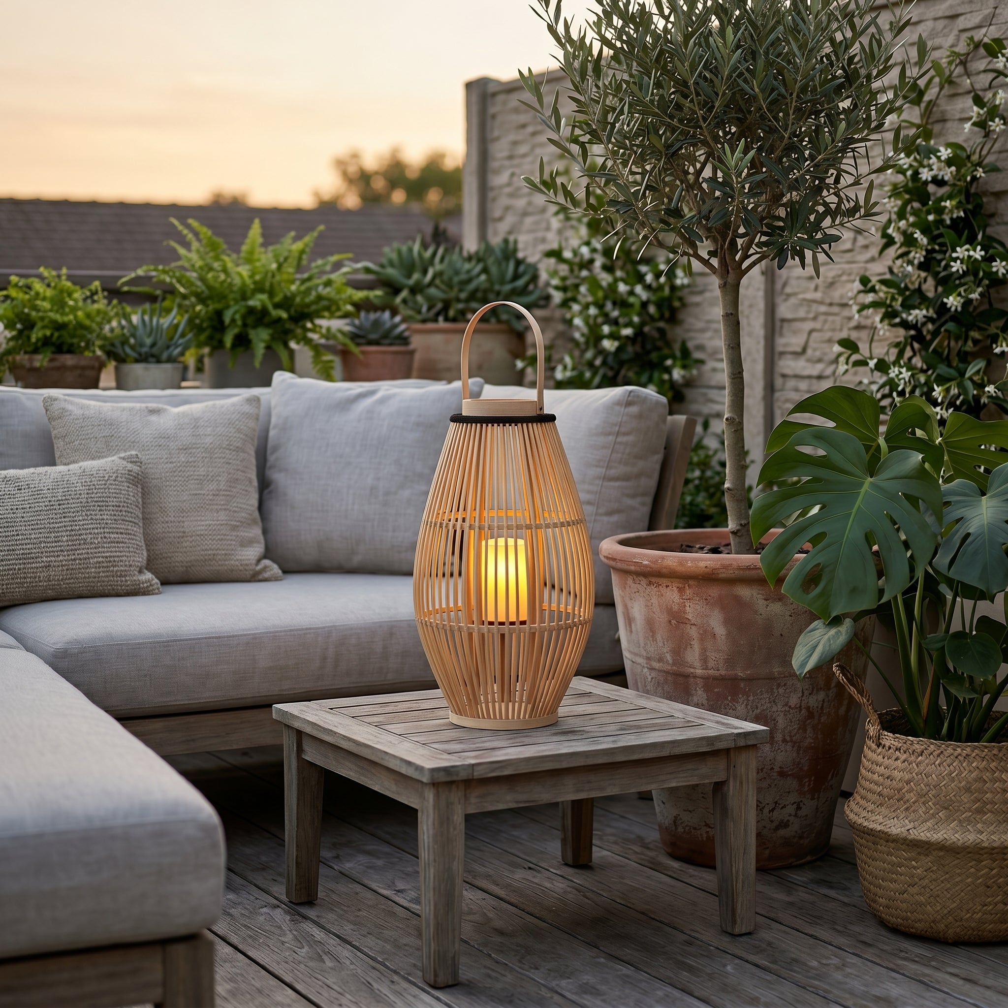 Lumen Woven Bamboo Lantern