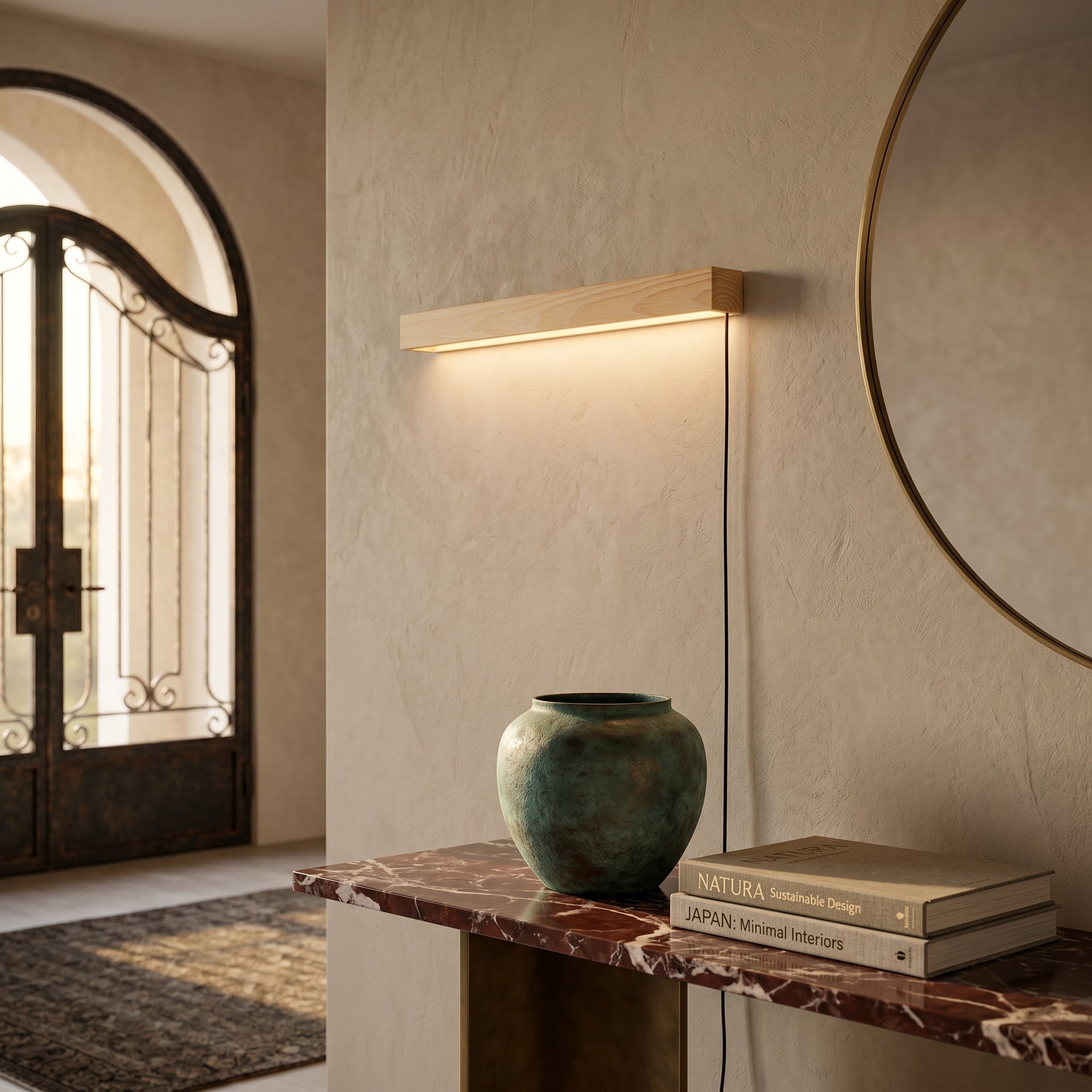 Lumen Linear Wood Wall Light
