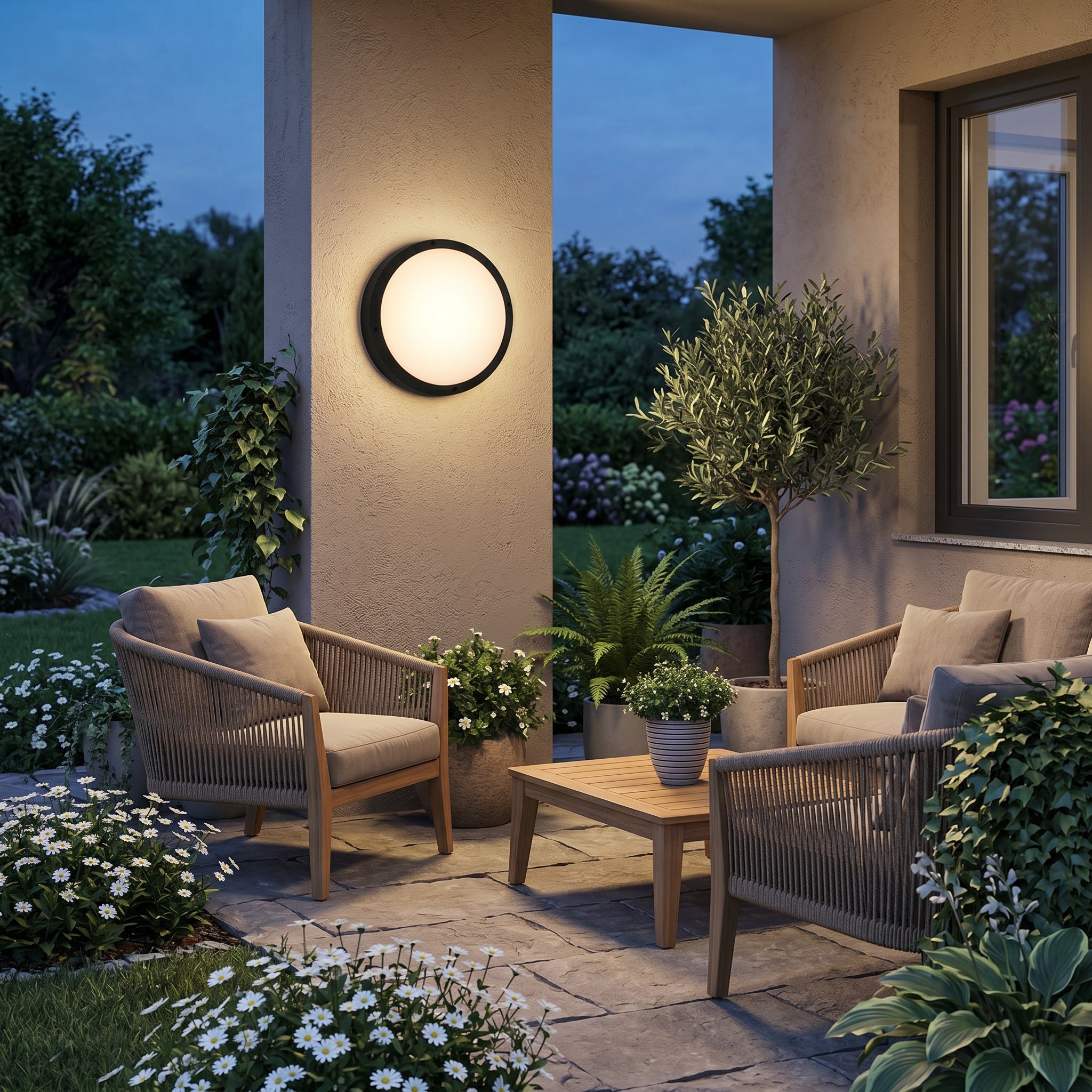 Lumen Round Outdoor Porch Light