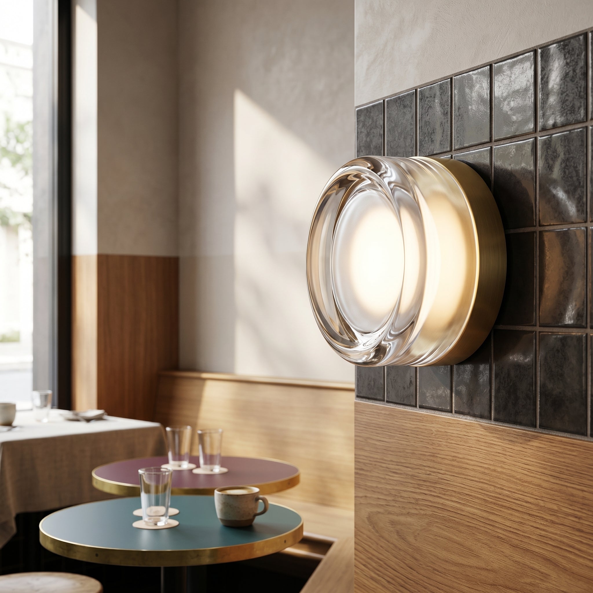 Lumen Dimple Glass Wall Light
