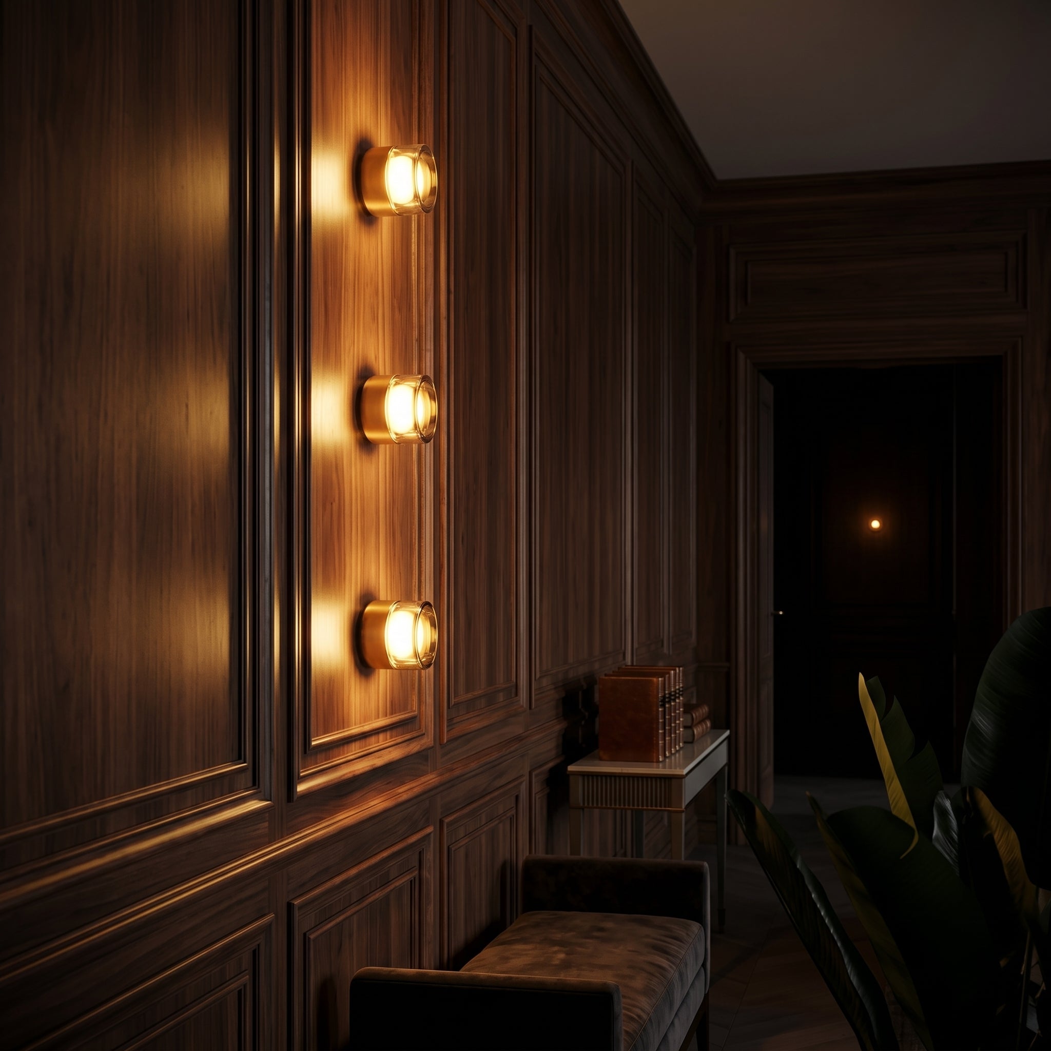 Lumen Dimple Glass Wall Light