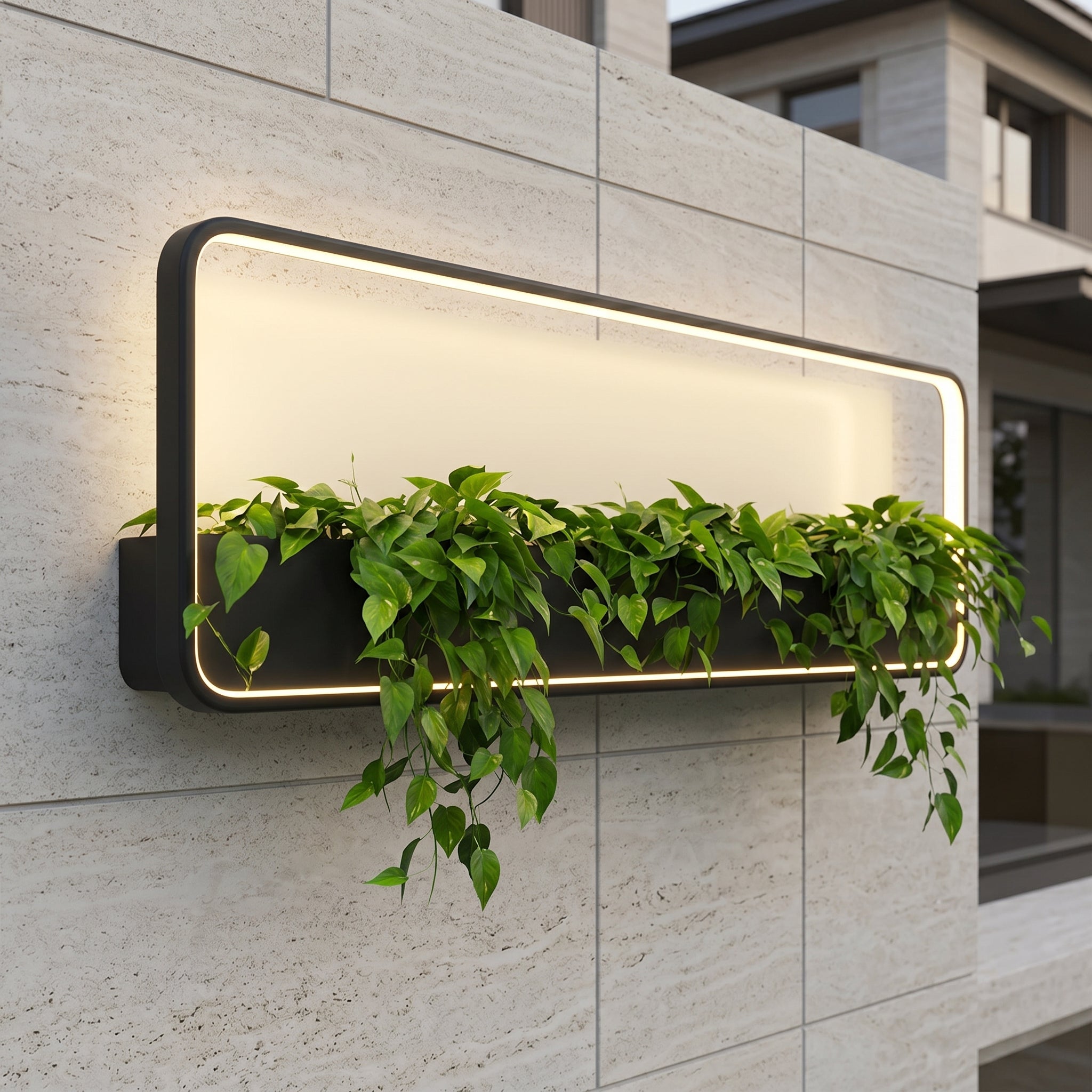 Lumen Illuminated Planter Wall Light