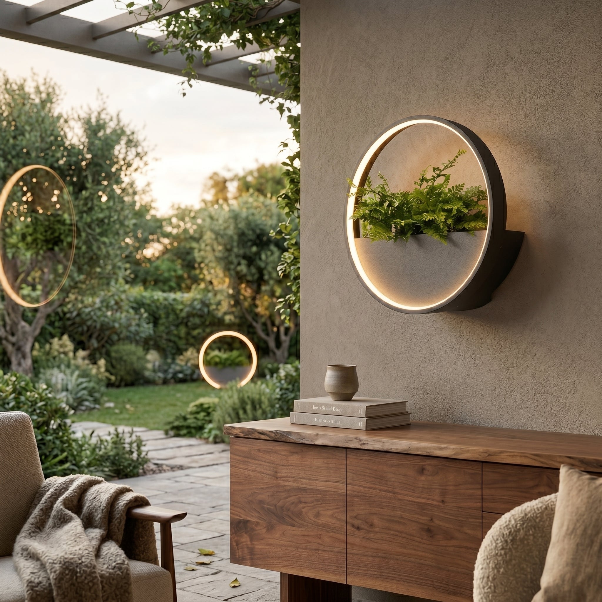 Lumen Illuminated Planter Wall Light