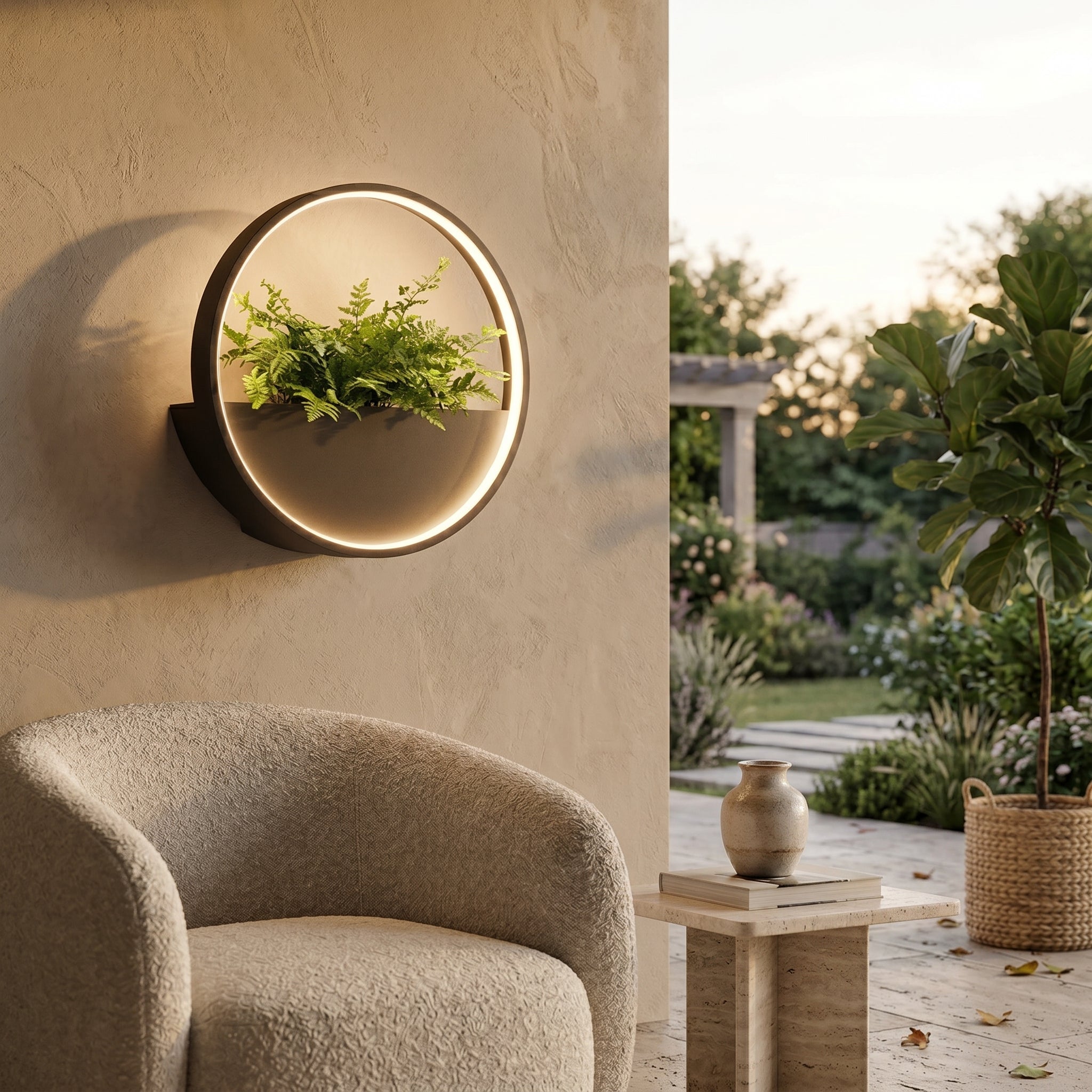 Lumen Illuminated Planter Wall Light