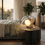 Lumen Stone Cube Orb Table Lamp
