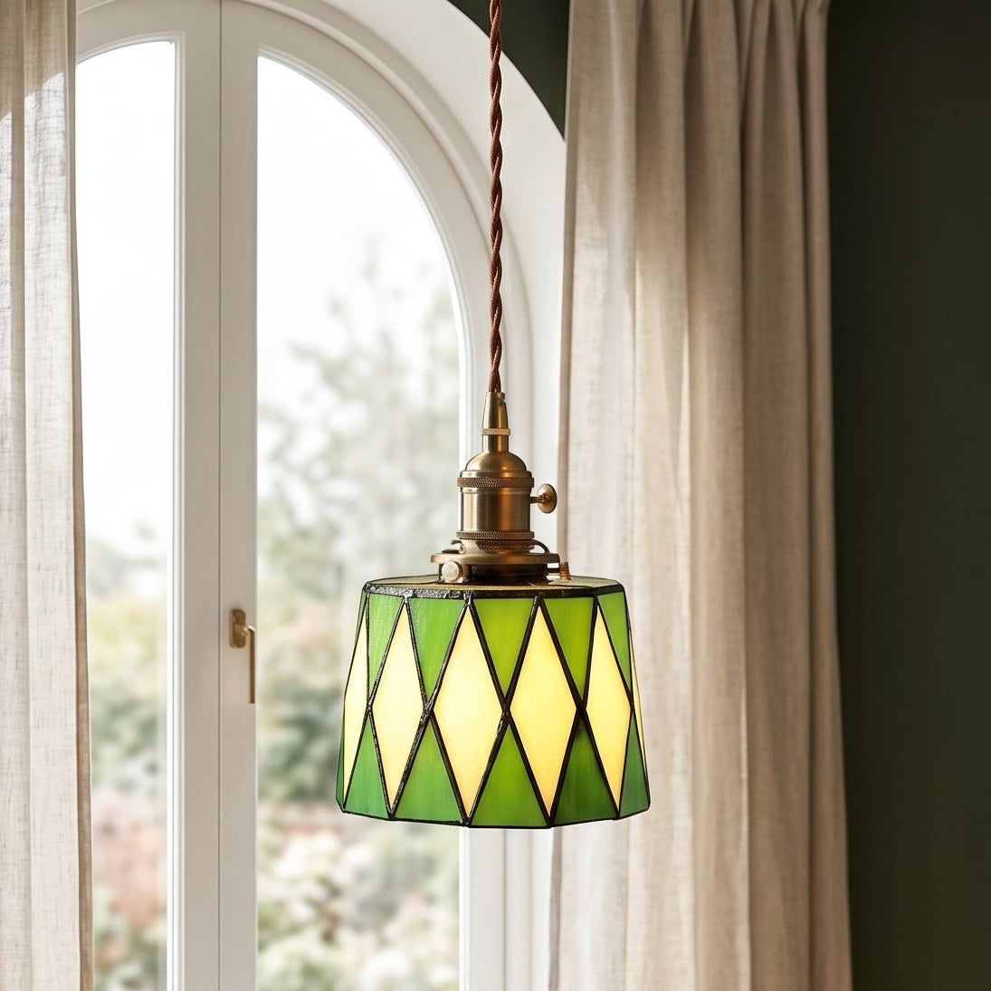 Lumen Stained Glass Pendant Light