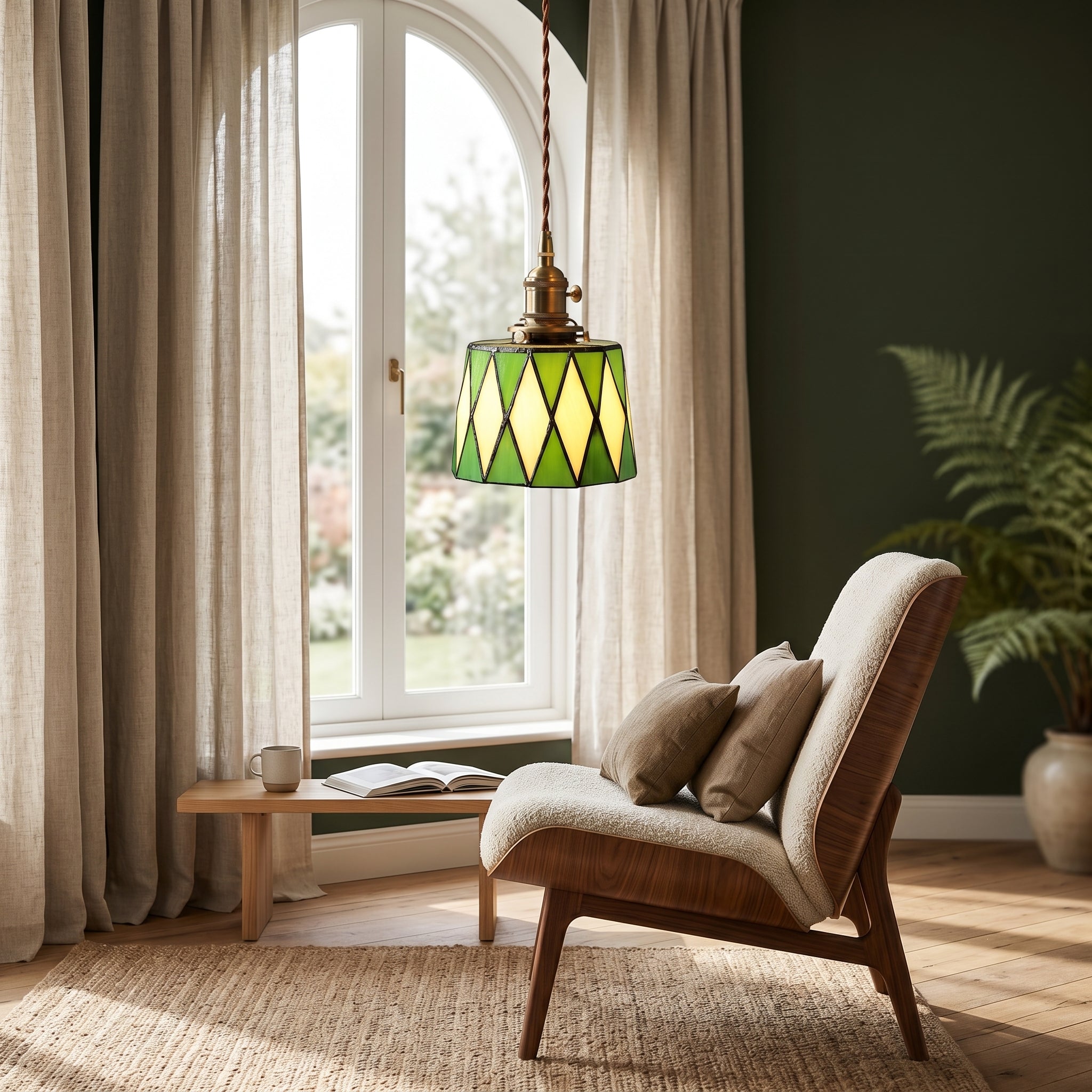 Lumen Stained Glass Pendant Light