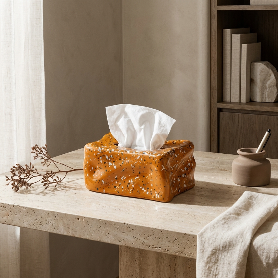 Atelier Speckled Ceramic Tissue Box
