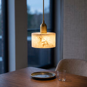 Lumen Alabaster Cylinder Pendant