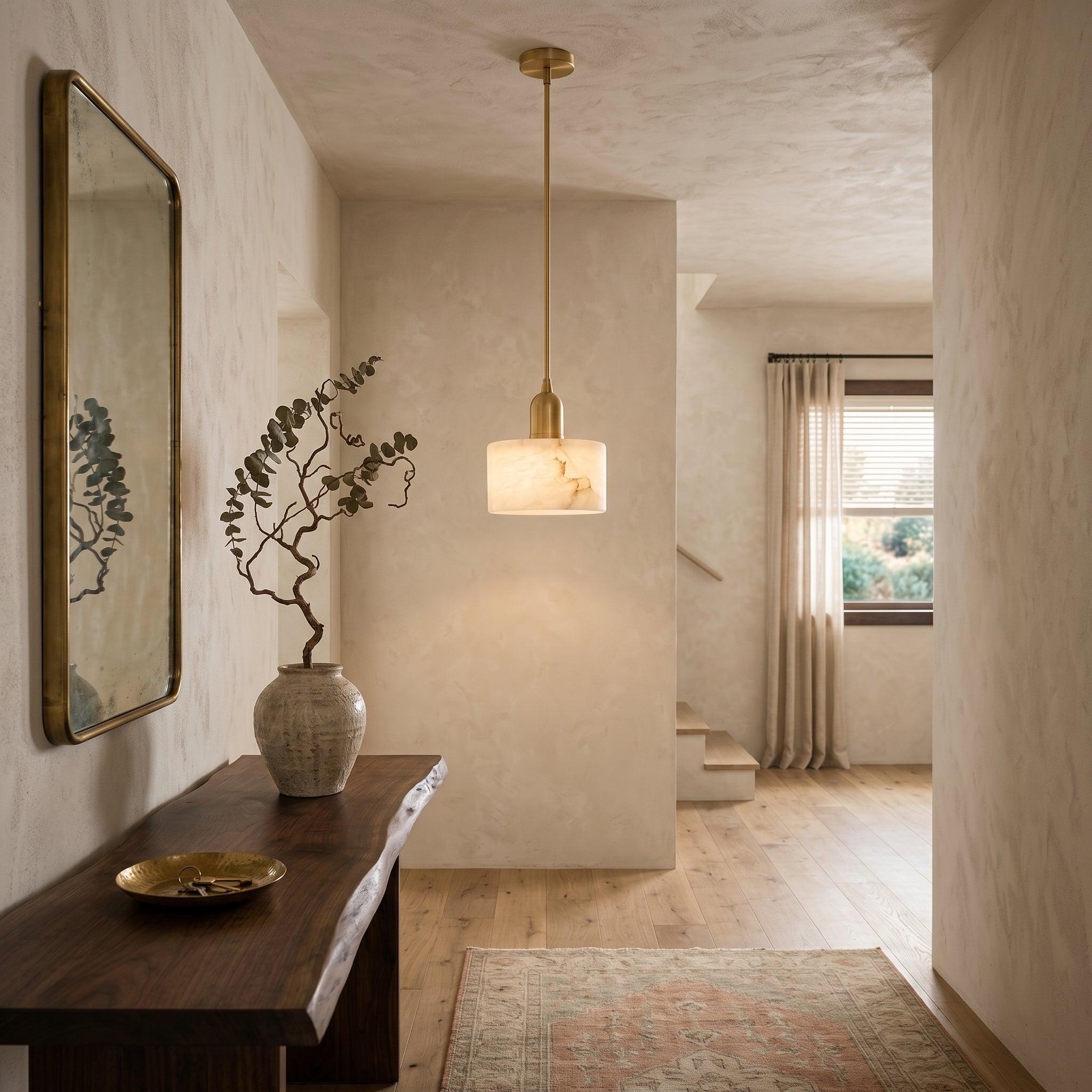 Lumen Alabaster Cylinder Pendant